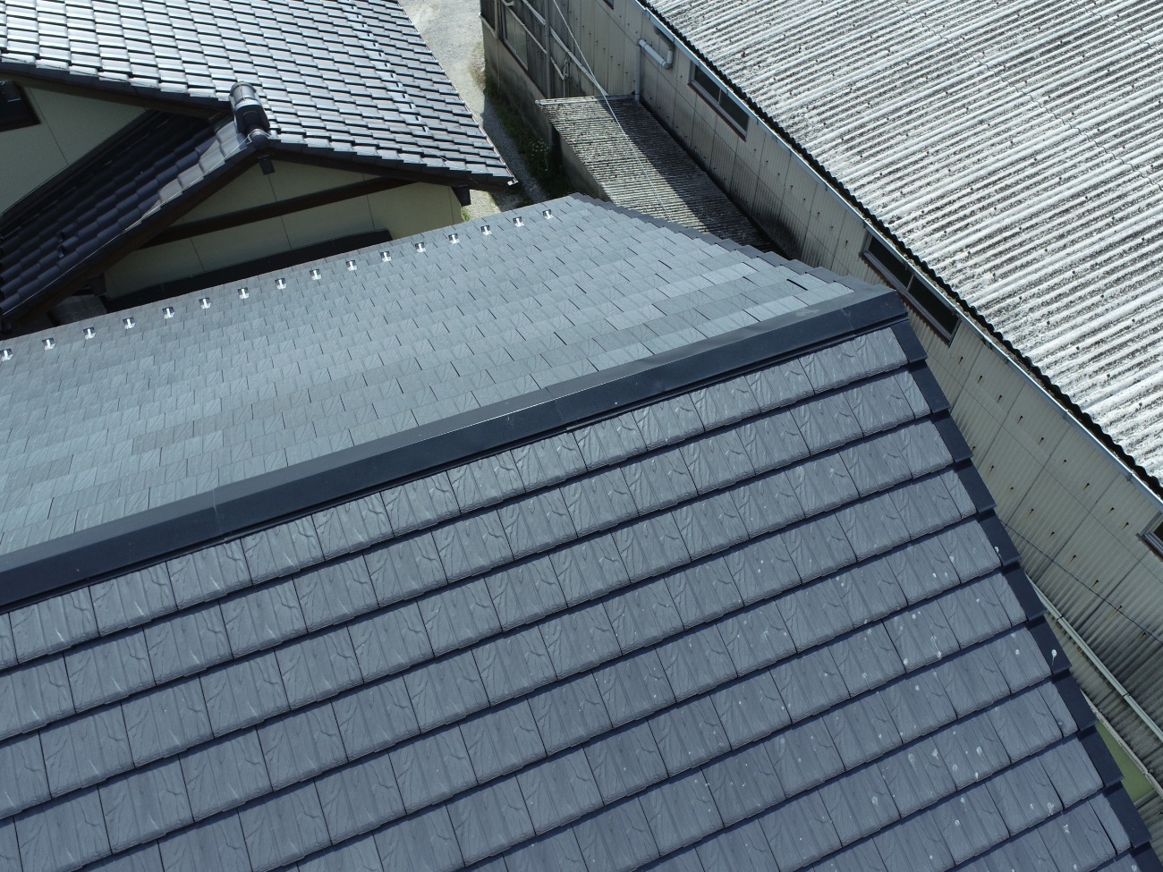 名古屋市名東区　ドローンで撮影した屋根全景
